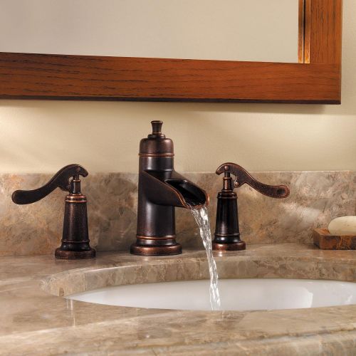  Pfister LG49YP1U Ashfield 2-Handle 8 Widespread Bathroom Faucet in Rustic Bronze, Water-Efficient Model