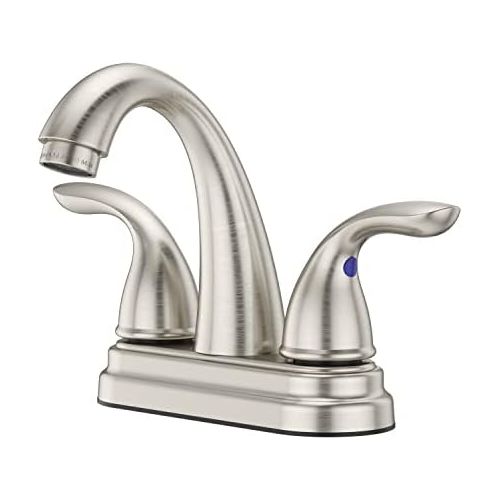  Pfister LG148700K Pfirst Series 2-Handle 4 Inch Centerset Bathroom Faucet in Brushed Nickel, Water-Efficient Model