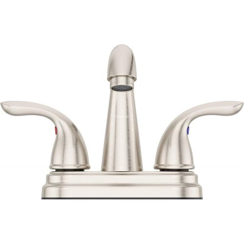  Pfister LG148700K Pfirst Series 2-Handle 4 Inch Centerset Bathroom Faucet in Brushed Nickel, Water-Efficient Model