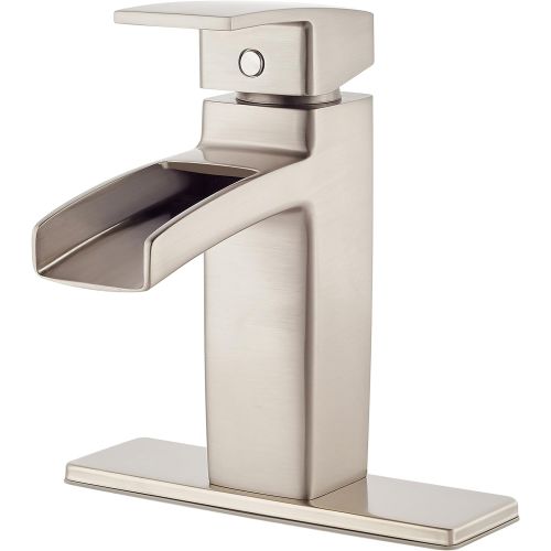  Pfister LG42DF0K Kenzo Single Control Waterfall 4 Centerset Bathroom Faucet in Brushed Nickel, Water-Efficient Model