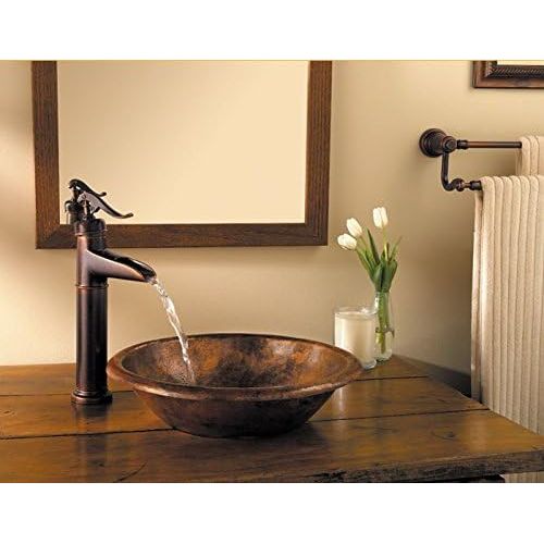  Pfister LF040YP0U Ashfield Single Control Vessel Bathroom Faucet in Rustic Bronze, Water-Efficient Model