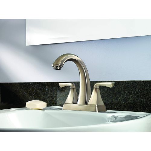  Pfister LF-048-SLKK Selia 2-Handle 4 Centerset Bathroom Faucet in Brushed Nickel, 1.2gpm