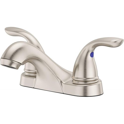  Pfister LG143610K Pfirst Series 2-Handle 4 Inch Centerset Bathroom Faucet in Brushed Nickel, Water-Efficient Model