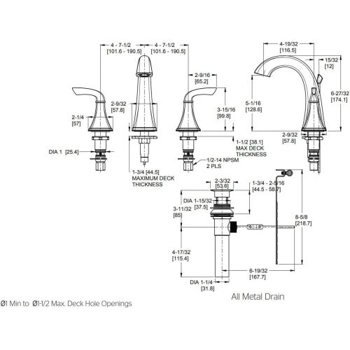  Pfister LG49-BS0K Bronson 8 Widespread Bathroom Faucet, Brushed Nickel