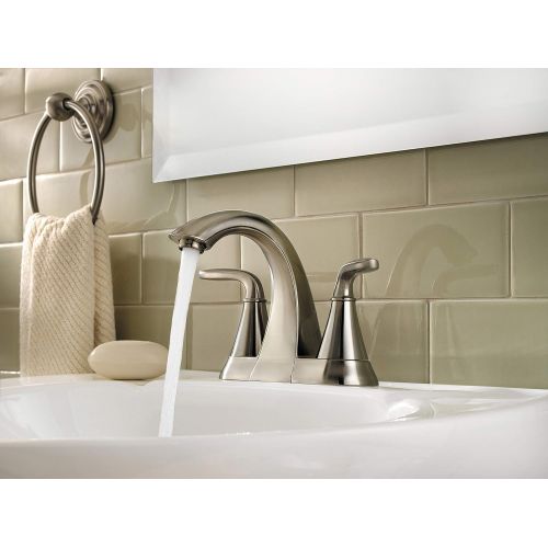  Pfister LF048PDKK Pasadena 2 Handle 4 Inch Centerset Bathroom Faucet in Brushed Nickel