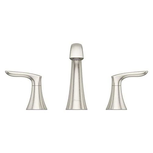  Pfister Weller LG49WR0K Widespread Bath Faucet, brushed nickel finish