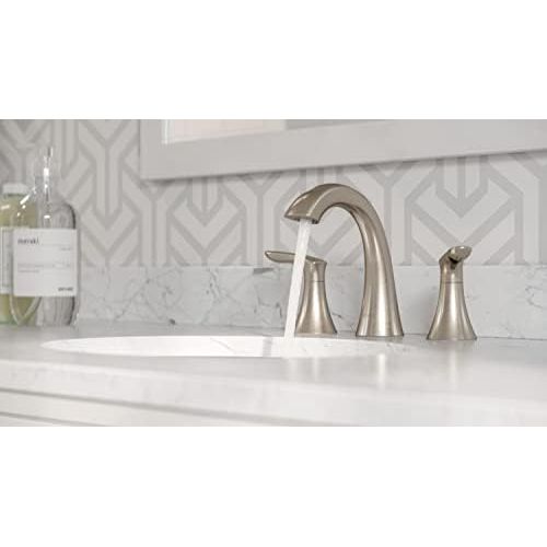  Pfister Weller LG49WR0K Widespread Bath Faucet, brushed nickel finish