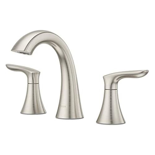  Pfister Weller LG49WR0K Widespread Bath Faucet, brushed nickel finish