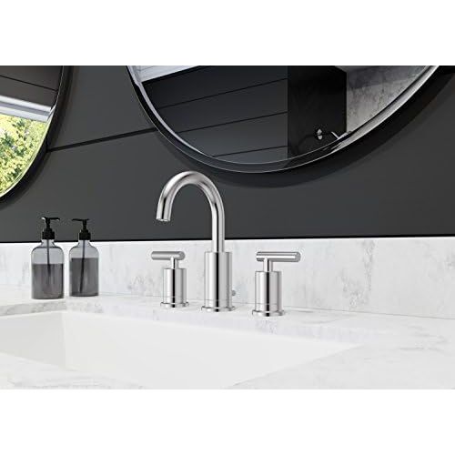  Pfister LG49NC1C Contempra 2-Handle 8 Inch Widespread Bathroom Faucet in Polished Chrome, Water-Efficient Model