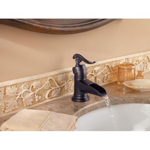  Pfister LF-M42-YPYY Ashfield Single Control 4 Centerset Bathroom Faucet in Tuscan Bronze, 1.2gpm