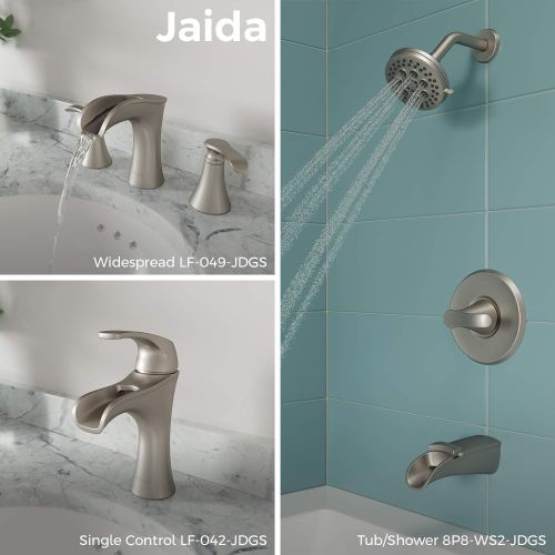  Pfister LF-049-JDGS Jaida Waterfall Widespread Bathroom Sink Faucet, Spot Defense Brushed Nickel