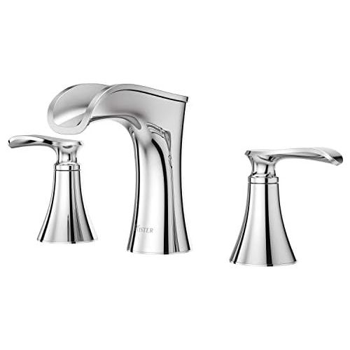  Pfister LF-049-JDCC Jaida Waterfall Widespread Bathroom Sink Faucet, Polished Chrome