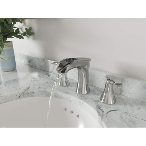  Pfister LF-049-JDCC Jaida Waterfall Widespread Bathroom Sink Faucet, Polished Chrome