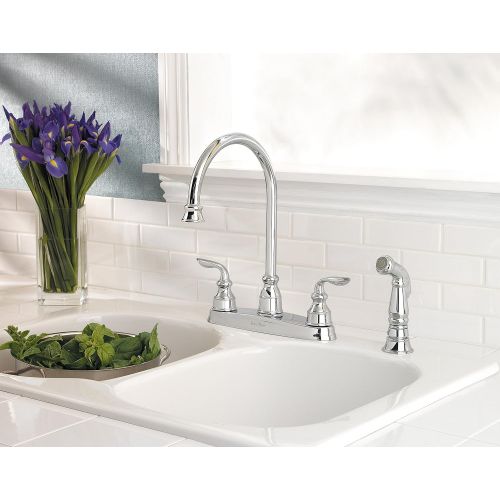  Pfister Avalon 2-Handle Kitchen Faucet with Side Spray, Polished Chrome