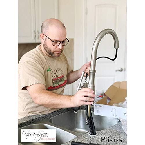  Pfister Wheaton 1-Handle Pull-Down Kitchen Faucet with Soap Dispenser, Stainless Steel