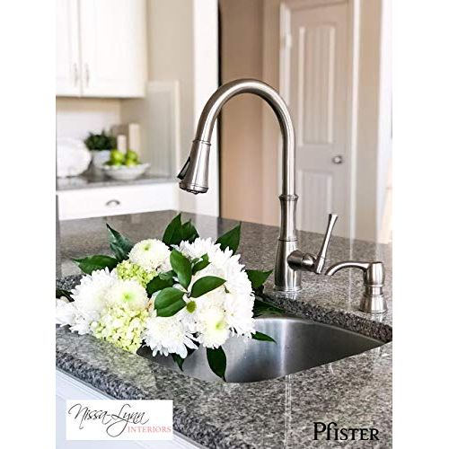  Pfister Wheaton 1-Handle Pull-Down Kitchen Faucet with Soap Dispenser, Stainless Steel