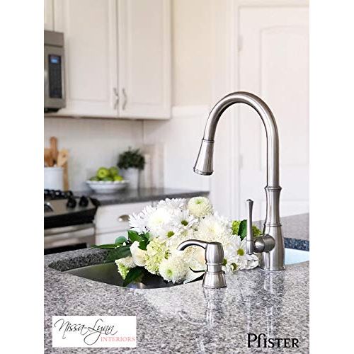 Pfister Wheaton 1-Handle Pull-Down Kitchen Faucet with Soap Dispenser, Stainless Steel