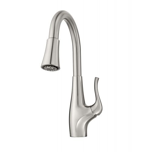  Pfister Clarify Xtract Pull Down Kitchen Faucet with Integrated GE Filtration System, Stainless Steel