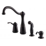 Pfister LG264NYY Marielle 1-Handle Kitchen Faucet with Side Spray & Soap Dispenser in Tuscan Bronze, Water-Efficient Model