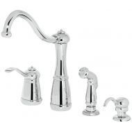 Pfister LG26-4NCC Marielle 1-Handle Kitchen Faucet with Side Spray & Soap Dispenser in Polished Chrome, Water-Efficient Model