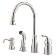 Pfister GT26-4CBS Avalon One-Handle Kitchen Faucet with Side Spray, Stainless Steel