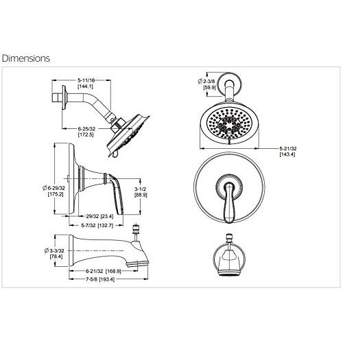  Pfister LG89-7MGK Northcott 1-Handle Shower, Trim Only, in Brushed Nickel