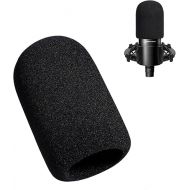 Pop Filter/Windscreen for Audio-Technica AT-2020 AT-2035 AT-2050 ATR2500 ATR2500X AT-4040 Microphones, Foam Mic Cover for Filtering Plosives and Hissing Noise (Foam-Black)