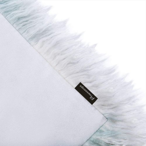  Set of 2 Throw pillow Covers Faux Fur Phantoscope Decorative New Luxury Series Merino Style Off White Faux Fur Throw Pillow Case Cushion Cover 18 x 18(Off White Pillow covers Only