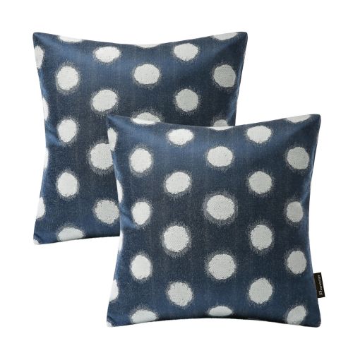  Set of 2 Phantoscope Decorative Polyester Cotton Jacquard Geometric Sofa Bed Home Living Throw Pillow Cushion Cover Size 18 x 18