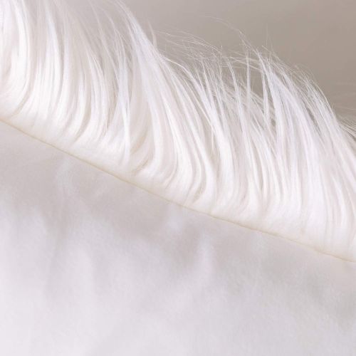  [아마존 핫딜] [아마존핫딜]Phantoscope Luxury Series Pack of 2 Decorative Faux Fur Throw Pillow Case Cushion Cover, Off White 18 x 18 inches, 45 x 45 cm