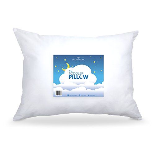  PharMeDoc Toddler Pillow for Kids 14 x 19 inch - No Pillowcase Needed - Machine Washable