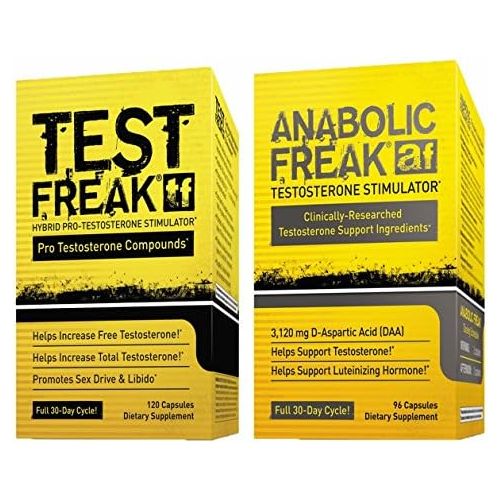  Pharmafreak (1) PharmaFreak Test Freak - Testosterone Booster and (1) PharmaFreak Anabolic Freak - Testosterone Stimulator