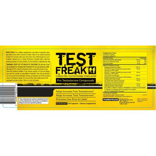  Pharmafreak (1) PharmaFreak Test Freak - Testosterone Booster and (1) PharmaFreak Anabolic Freak - Testosterone Stimulator