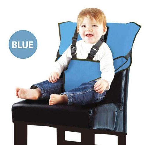  Phasuk Blue Seat Travel High Chair Baby Feeding Booster Safety Seat Harness Babies Toddlers