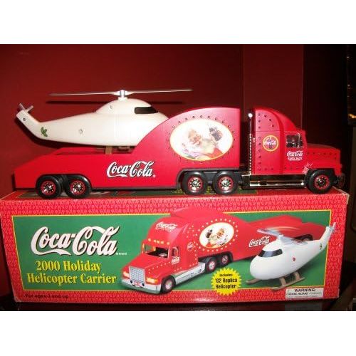  Phat Boyz Coca-Cola Holiday Helicopter Carrier with Lighted Truck Limited Edition