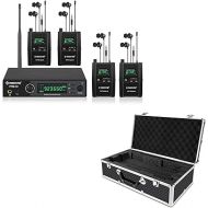 Phenyx Pro Wireless in-Ear Monitor System, Stereo IEM System with Rack Mount Kit, 89 Frequencies Bundle with The Large Size Carrying Case