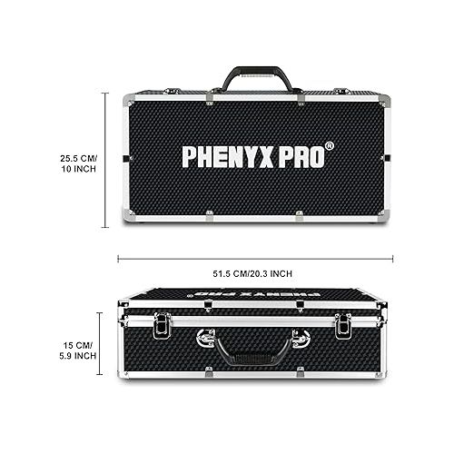  Phenyx Pro Wireless in-Ear Monitor System, Stereo IEM System with Rack Mount Kit, 89 Frequencies Bundle with The Large Size Carrying Case