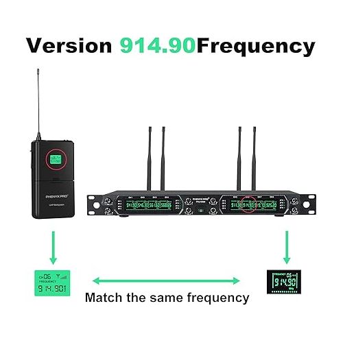  Phenyx Pro PTU-4000 914.9MHz Wireless BodyPack Transmitter, 260ft Operation Coverage