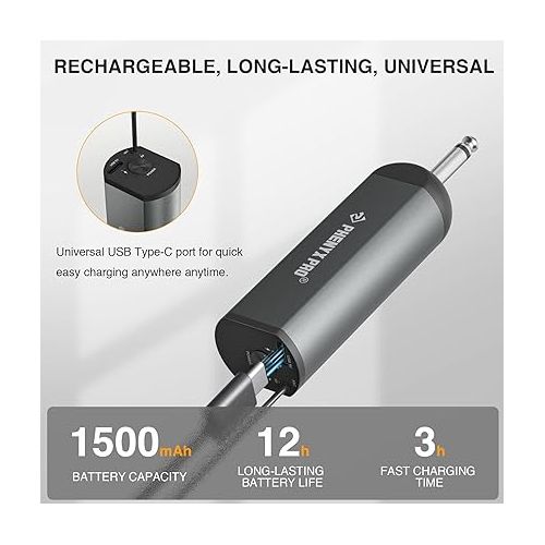  Phenyx Pro Single Digital Wireless Microphone System, w/1 Metal Handheld Dynamic Microphone, Mini Receiver, 15 UHF Frequencies, Cordless Microphone for Karaoke, DJ, Singing, Church, Wedding(PDP-1-1H)