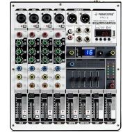 Professional Audio Mixer, Phenyx Pro Sound Mixer w/USB Audio Interface, 4-Channel Sound board Dj Mixer w/Stereo Equalizer, 16 DSP Effects, suitable for Stage, Live Gigs, and Karaoke (PTX-15)