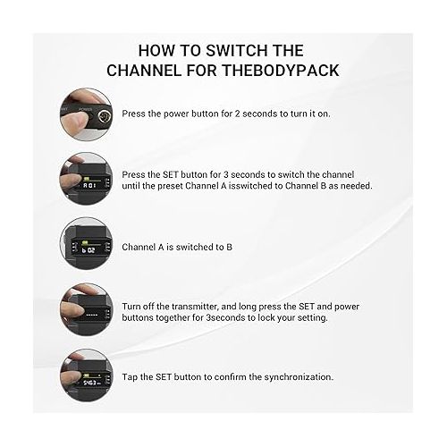  Phenyx Pro PTU-52 Wireless UHF BodyPack Transmitter with 3-Pin XLR Jack & Selectable 30 Frequencies, Compatible with PTU-52 Wireless Microphone System