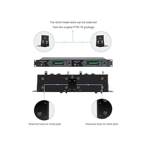  Phenyx Pro BNC Side-by-Side Rackmounting Antenna Kit, 2 Metal Plates, 8 Bulkheads, Necessary Screws, Compatible with New Version PTM-10/PTM-11