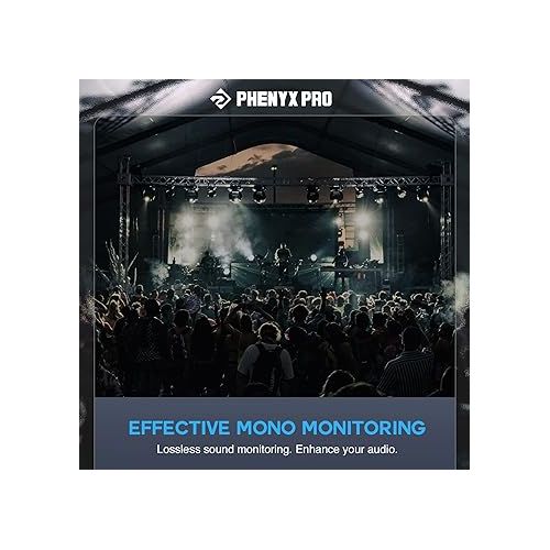  Phenyx Pro UHF Mono Dual Wireless in-Ear Monitor System, Metal Wireless IEM System, Sturdy Bodypack Receiver, 2x50 Frequencies, Separate Outputs,164ft Operation, Suitable for Band and Studio (PTM-22)