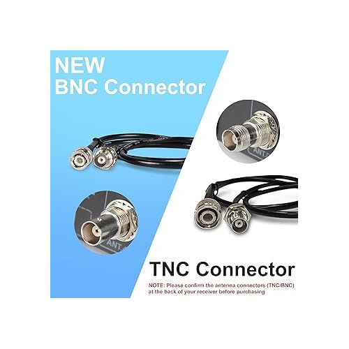  Phenyx Pro BNC Antenna Kit, Four BNC Connecting Cables 50cm/1.6FT for Front-Mounting Antennas, Compatible with New Version PTU-4000/6000/7000