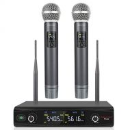 Phenyx Pro UHF Wireless Handheld Microphone System, 30 Adjustable Frequencies Cordless Mic Sets with Case, All Metal Build, 200ft Coverage, Ideal for Home Karaoke, Weddings, DJ, Ch