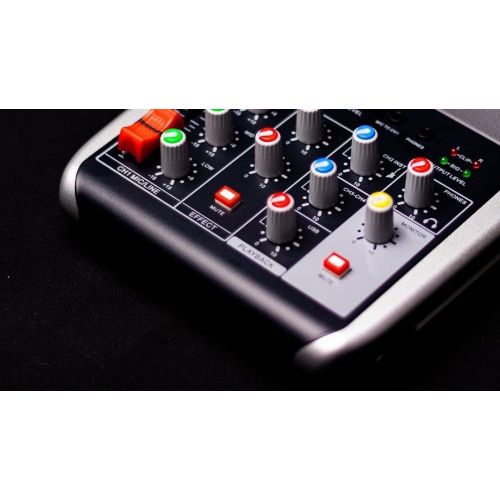  [아마존베스트]Phenyx Pro USB Audio Interface Mixer, 4-Channel, 3-Band EQ, Echo Effects, Audio Mixer with Interface to PC for Music Recording, Ideal for Live Streaming, Recording (PTX-10)