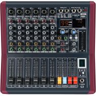 [아마존베스트]6-Channel Professional Audio Mixer, Phenyx Pro Sound Board w/ 3-Band EQ, Build-in 99 DSP Effects, BT Function, Recording to USB Drive, Ideal For Studio, Stage, Karaoke (PTX-20)
