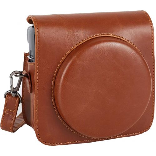  Phetium Protective Case Compatible with Fujifilm Instax Square SQ6 Instant Film Camera, Soft PU Leather Bag with Adjustable Shoulder Strap (Brown)