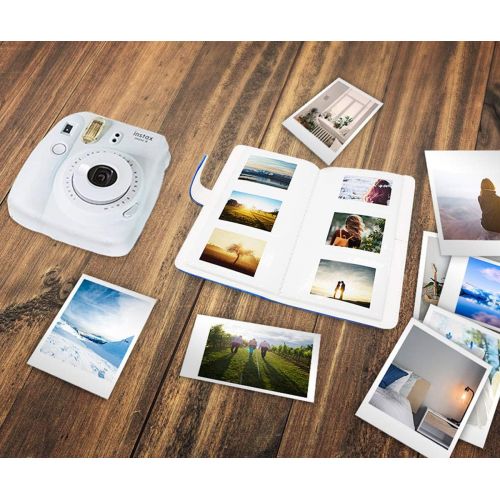  Phetium Mini Photo Album Compatible with Fujifilm Instax Film, 96 Pockets Photo Album for Instax Mini 11 Mini 9 Mini 8 Mini 7 Mini 90 Mini 40, HP Sprocket (Smokey White)