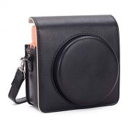 Phetium Protective Case for Fujifilm Instax Square SQ1 Instant Film Camera, Soft PU Leather Bag with Adjustable Shoulder Strap (Black)